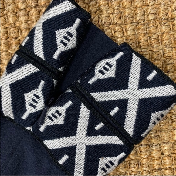 TORY BURCH NAVY EMBROIDERED TAPED TUNIC - Picture 7 of 12